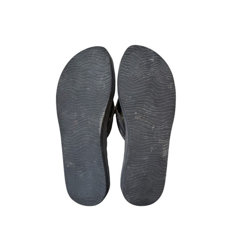 Reef Womens Black Glitter Quilted Footbed Flip Flop Sandals Size 9 - Picture 5 of 5